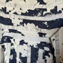 Alexis  Blue & White Floral Stripe Cut Out Dress XS Photo 8