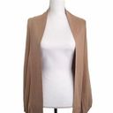 Metro  7 Open Front Draped Cardigan Long Sleeve Natural Tan Women’s US Medium Photo 0