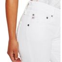 AG Adriano Goldschmied NEW AG ExBoyfriend Slouchy Slim High Rise Distressed White Denim Jeans Size 24 Photo 2