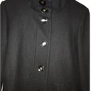 Betsey Johnson  Wool Peacoat Long Jacket Hearts Velvet Bow Black Size 8 S Medium Photo 3