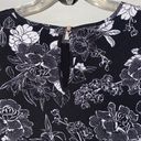 Isabel Maternity  Women’s Black & White Floral Bell Sleeve Shift Dress Size M Photo 3