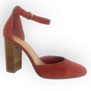 Gibson Latimer Gibson And Latimer Finley D'orsay Pump Heel Size 8.5 Rust Burned Orange Suede Photo 10