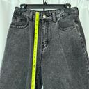 SheIn Dark Gray High Waisted Baggy Wide Leg Y2K Oversized Jeans Size Medium Photo 7