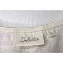 Deletta Anthropologie  Tank Cream Loose Fit Tank With Lace Detail Photo 3