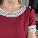 Betsey Johnson : Red Pearl Holiday Dress Photo 1