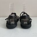 Keen  Womens Criss Cross Leather Sandals Black Brown Size 6 Adjustable Strap Photo 7