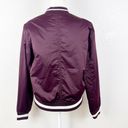 American Eagle Jacket Womens Large Maroon Red Full Zip Bomber Coat Ladies Photo 5