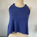 Vintage Havana  womens blue tank top lace embellished cropped size L Photo 0