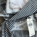 Aerie Bikini Set Triangle Top High Cut Cheeky Bottom Black White Stripe Small Photo 1