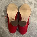 mix no. 6  Asuviel Red Faux Suede Mary Jane Pumps Block Heel Shoes Size 8.5M NEW Photo 5