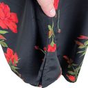 Studio I Vintage 90s  Women’s Size 18W Rose Print Black Floral Button Front Dress Photo 4