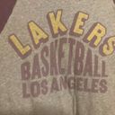 Nba Los Angeles Lakers Junk Food Shirt Small Purple and Gray Vintage Feel  GUC Photo 1