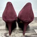 Loeffler Randall  Tamsin Pointed Toe Pumps Mid Heel Stiletto Suede Bordeaux 8.5 Photo 4