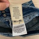 Miss Me Size 27 Y2K Low Rise Shortie Shorts Biker Distressed Dark Wash 2000s Photo 6