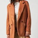 Free People NWOT   Terra Cotta  Mari Solid Blazer Coat In Terracoat Orange Photo 0