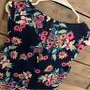 Candie's Candie’s “Spring Bouquet Blue” Pintuck Floral Sleeveless Blouse Size SMALL NWOT Photo 6