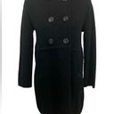 J.Crew  Women's $265 Black‎ Long 100% WOOL Button Coat Sz S Photo 0