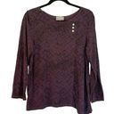 Habitat  clothes purple printed button detail blouse M Photo 0