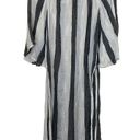 l*space L* Izzy Striped Smocked Coverup Womens Size M Off The Shoulders Side Slits Photo 3