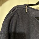 Forever 21 Twentyone dressy Royal blue sparkly sweater, functional Zipper going one sleeve, Photo 3