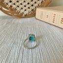 Boutique “Jolene” Southwestern Blue Turquoise Silver Ring 8.5 Cowgirl Maximalist Photo 5