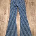 Cello  Bell Bottom Jeans Flare Blue White Stripe Size 3 Denim Photo 5