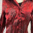 Notations NWOT  Womens Twofer Blouse w Attached Tank Bling Holiday Large Rayon Photo 7