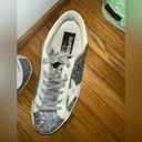 Golden Goose  Superstar Distressed
Glittered Leather Sneakers US9 Photo 2