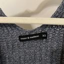 The Moon  & Madison Grey Blue Sweater / Cardigan Photo 4