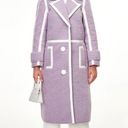 STAND STUDIO Kenzie Faux Leather And Shearling Coat In Purple Size XS Photo 2