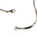 Monet Vintage  16" Silver Tone Herringbone Snake Chain Necklace Photo 4