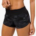 Lululemon Speed Up Shorts 2.5” Camo Deep Coal Multi / Black Photo 0