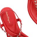 Salvatore Ferragamo  TAHITI CORAL LEATHER T-STRAP FLAT SANDALS SIZE 7.5 D Photo 7