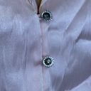 Dress Barn Collection Sleeveless Button Down Blouse Crystal Buttons Pink 10 Photo 1