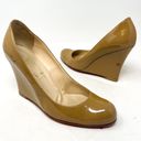 Christian Louboutin  Nude Patent Leather Ron Ron Zeppa 85 Wedges Size 8/38.5 Photo 1