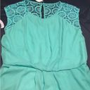 Entro Crochet Mini Dress with Cap Sleeves and Pockets Mint NWT Medium Fit Large Photo 9