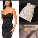 David's Bridal David’s Bridal Silver Satin sheen strapless/halter Photo 1