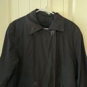 London Fog Chelsea Trench Coat Black Wool Lined Size 8 Petite Winter Jacket Photo 2