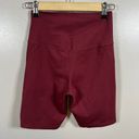 Girlfriend Collective  High Rise Biker Shorts Size Small Burgundy Athletic Active Photo 1