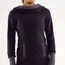 Lululemon  Apres Run Pullover Heathered Black/Navy Fleece Hoodie Size 4 Photo 0