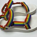 Teva  RAINBOW‎ PRIDE WHITE MIDFORM PLATFORM UNIVERSAL STRAPPY SANDAL SIZE 7 WOMEN Photo 5