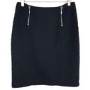 J. McLaughlin  Black Quilted Zipper Pencil Mini Skirt 4 Photo 0