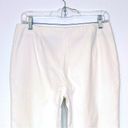 Burberry  London Off White Cotton Blend Flat Front Trouser Pants Size USA 8 Photo 5