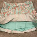 Lady Hagen  golf Skort w/ attached shorts, mint green orange print, women’s sz 10 Photo 3