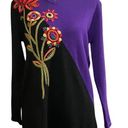 Bob Mackie NWT Vtg 90s  Wearable Art Colorblock Sweater w Colorful Embroidery Photo 0