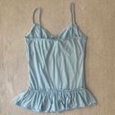 Y2k Light Blue Ruffle Cami Top Size M Photo 2