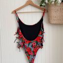 ZARA Floral Scoop Back Lace-up High Leg One-piece Swimsuit Photo 6