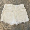 ZARA White Denim Shorts Photo 1