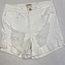 L'Agence NWT L’agence balboa double roll white denim shorts SIZE 25 (b18) Photo 0