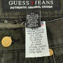 Guess Jeans Vintage 90’s Black Gold Metallic Thread Bootcut High Rise Jeans, size 29” Photo 1